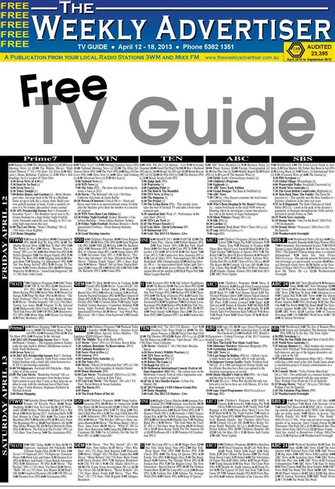 melbourne t v guide